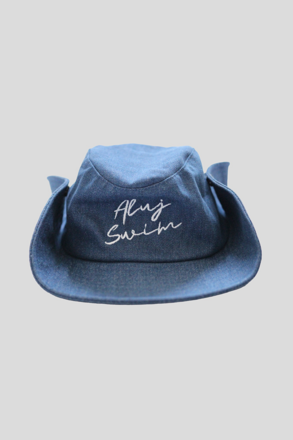 Aluj Logo-Print Denim Hat