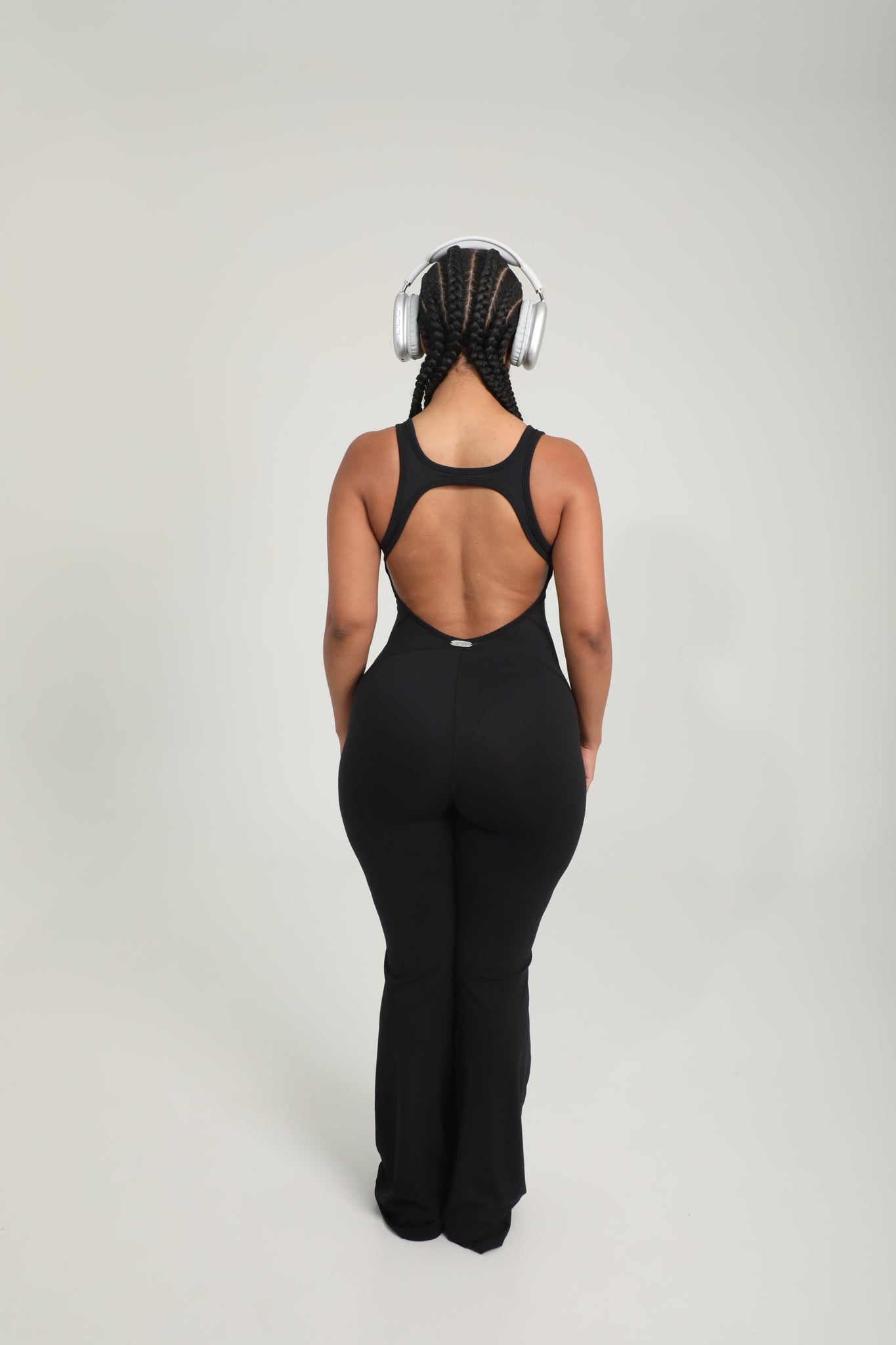Training and Travel Yoga One-Piece Bodysuit (Black)